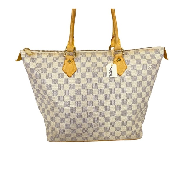 Louis Vuitton Tote bag white damier leather handbag used good condition vintage - Picture 5 of 14